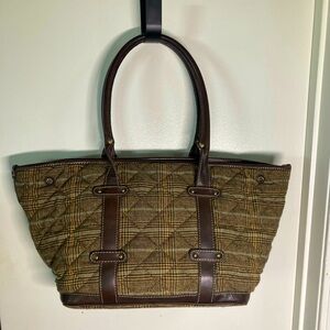 J Crew Quilted Plaid Shoulder Bag